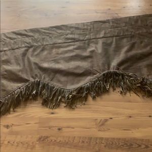 Western Suede Valance with the fringe at the end.